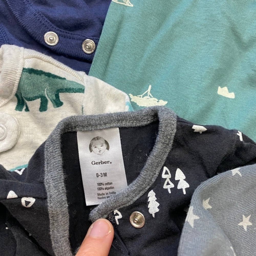 Baby Boy Clothing Bundle 0-3M Assorted Brands Animals Casual Sleep Comfort - Picture 2 of 7